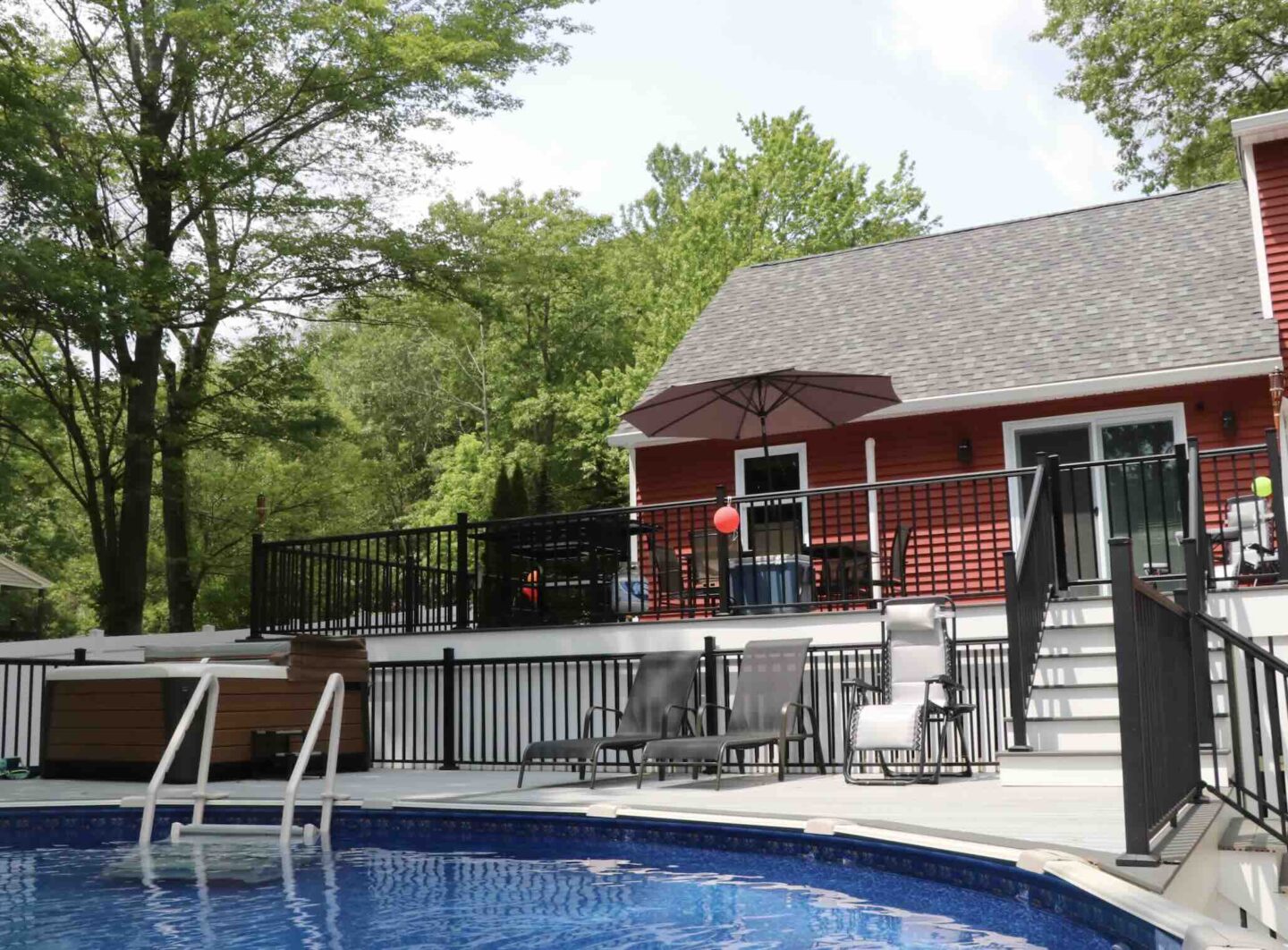 Pool Deck with Trex
