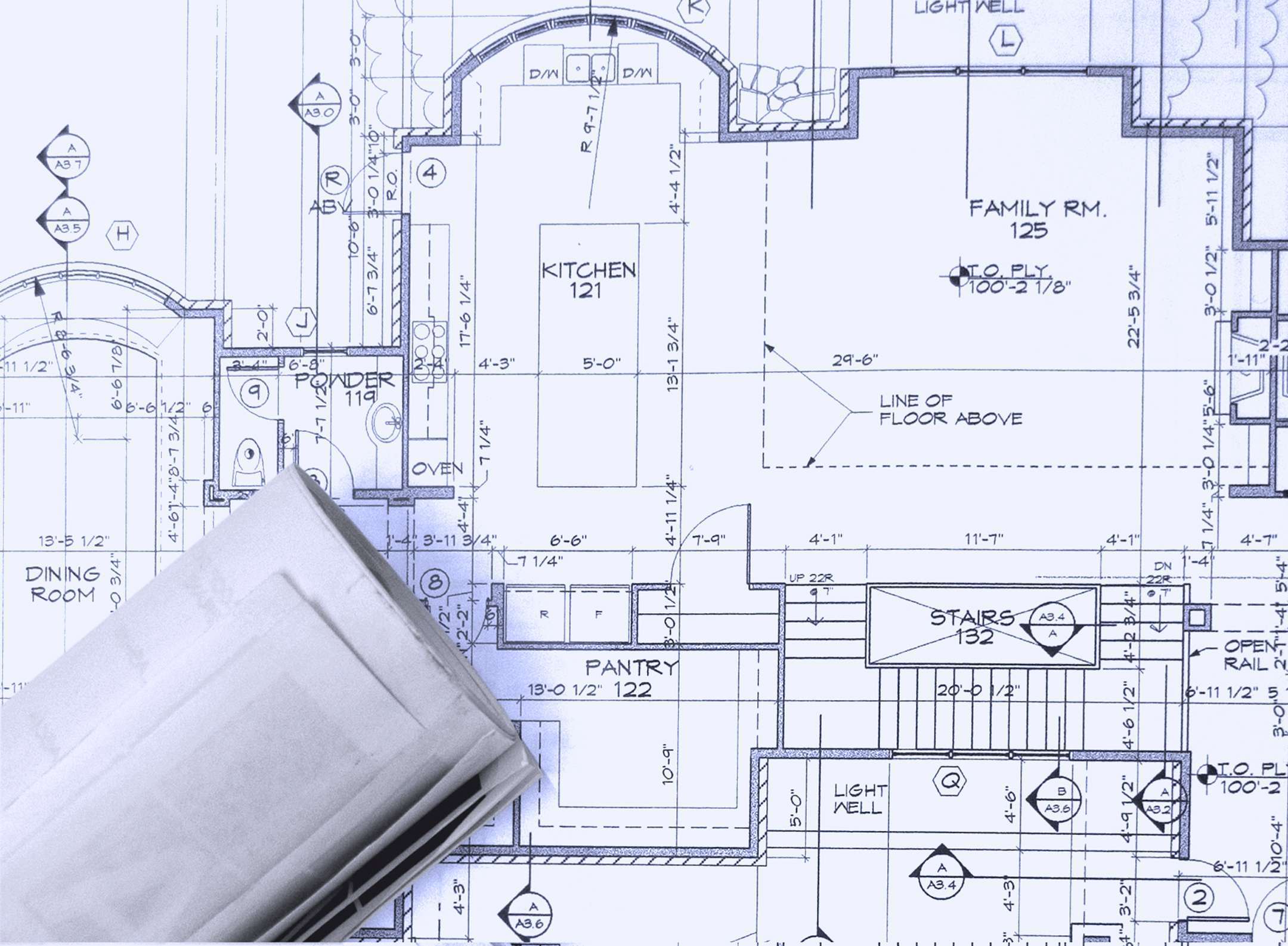 Blue print of the house design and building planning in worcester ma