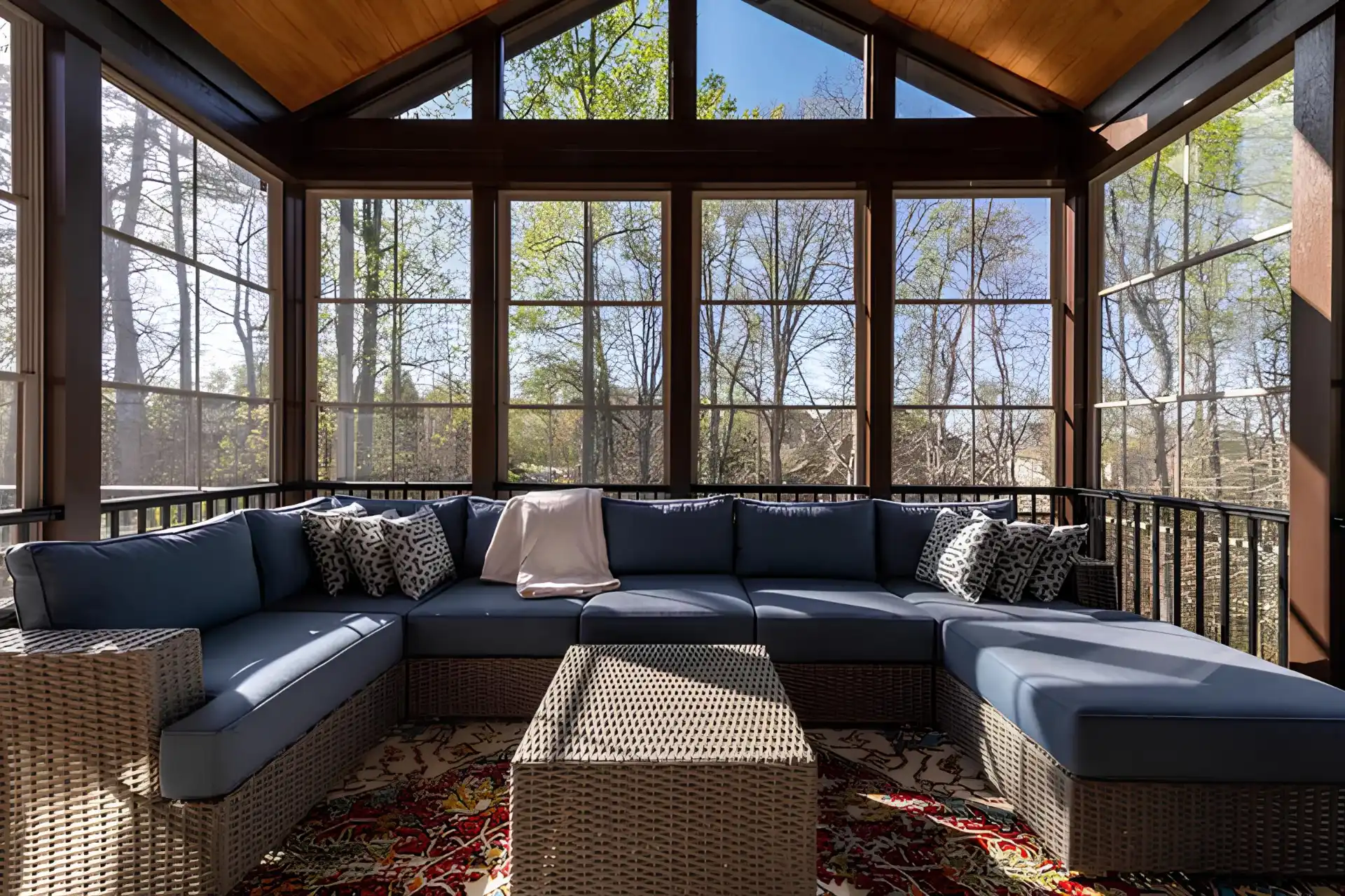 Cozy screened porch springtime in worcester ma