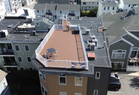 Commercial composite deck installation