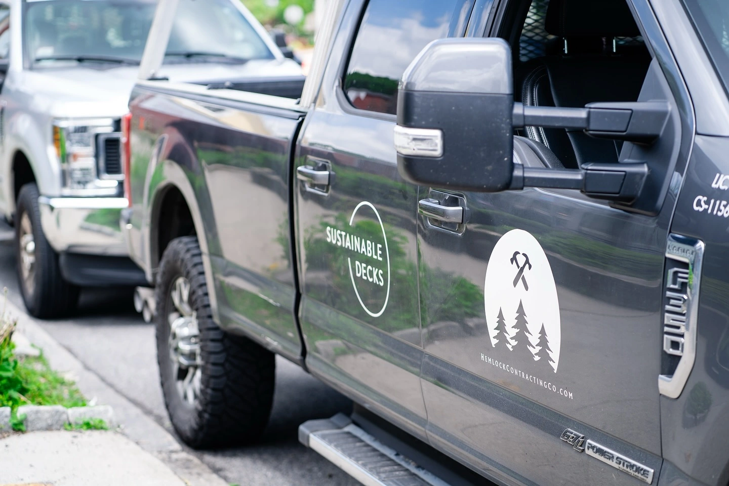 Hemlock contracting team expert branded vehicle