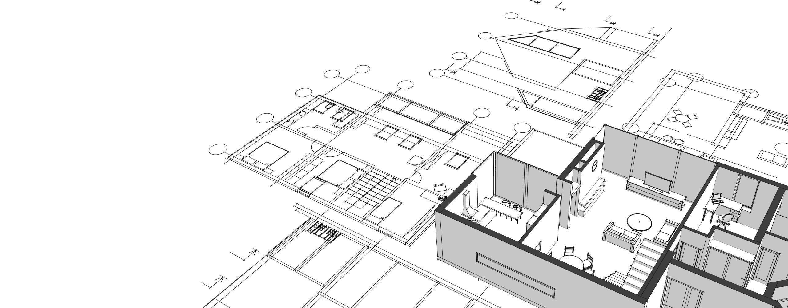 Interior design plans and engineering of the house in worcester ma