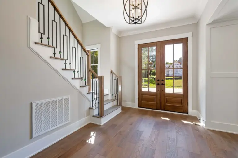 Sk front door with view of stairs